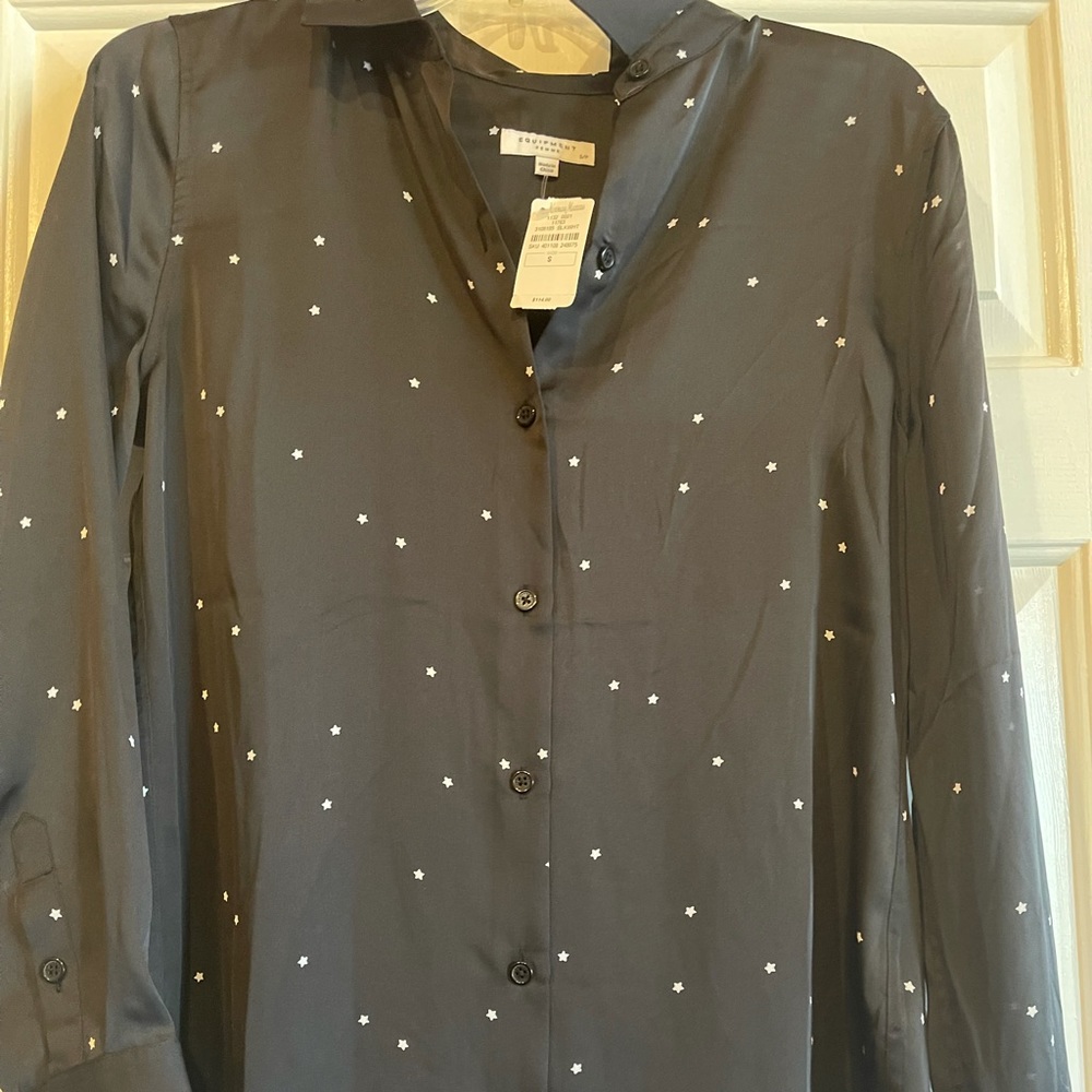Neiman Marcus NWT Star Silk Blouse